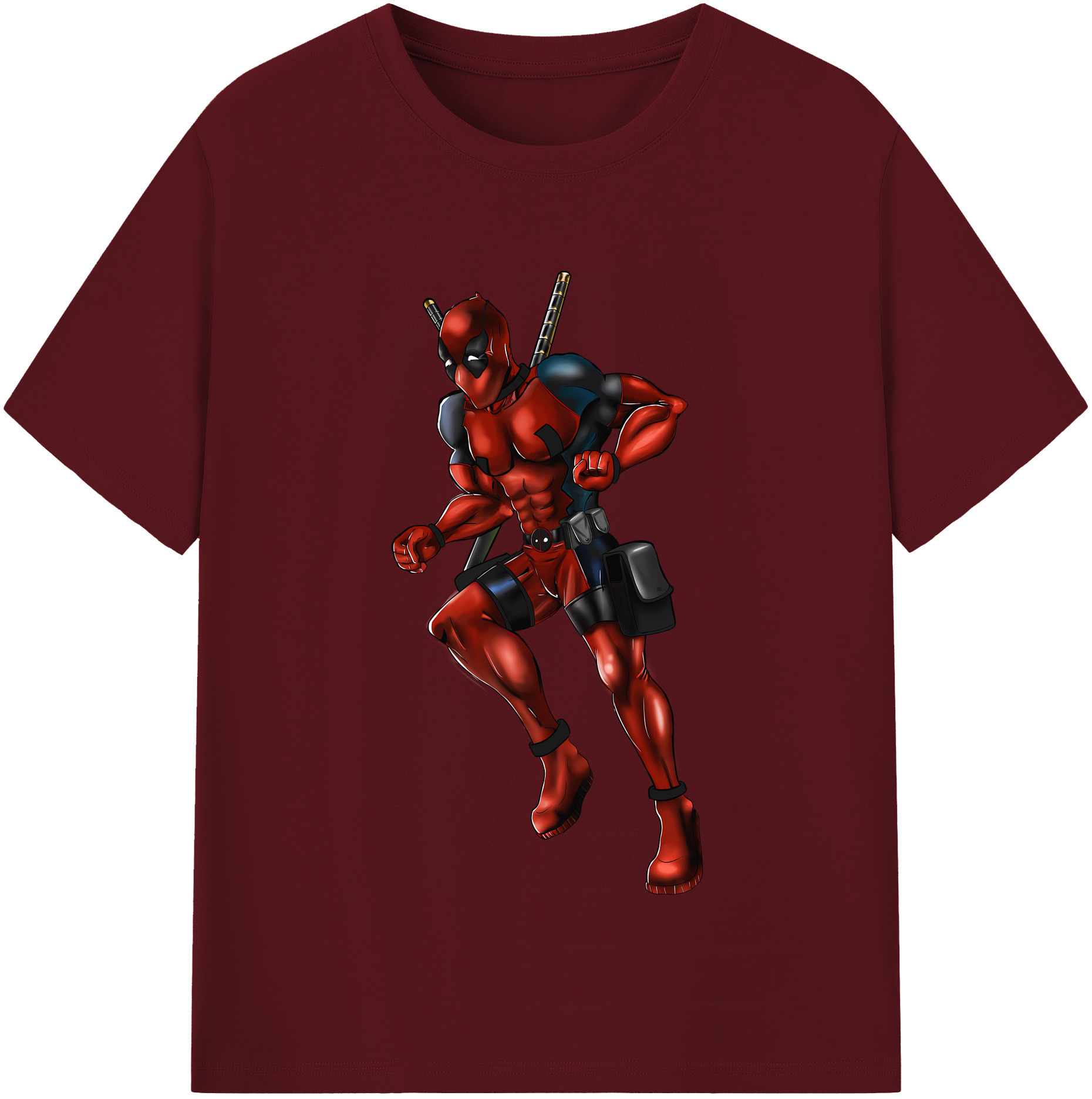 （画像用） Deadpool デッドプール 綿100％半袖Tシャツ（フロントプリント）